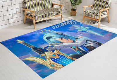 Eula (Genshin impact) Home Bedroom Decor Rug Carpet Mat