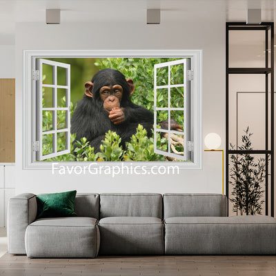 Chimpanzee Vinyl Wall Art Decal Sticker Poster Print Mural