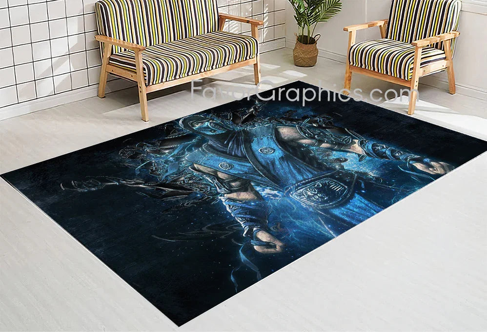 Sub Zero Mortal Kombat Home Bedroom Decor Rug Carpet Mat