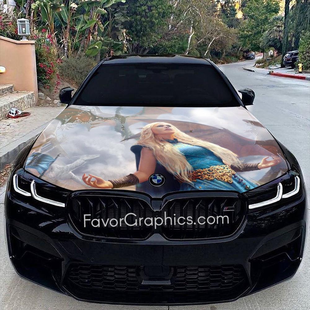 Daenerys Targaryen  Dragon Itasha Car Vinyl Hood Wrap