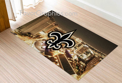 New Orleans Saints Home Bedroom Decor Rug Carpet Mat