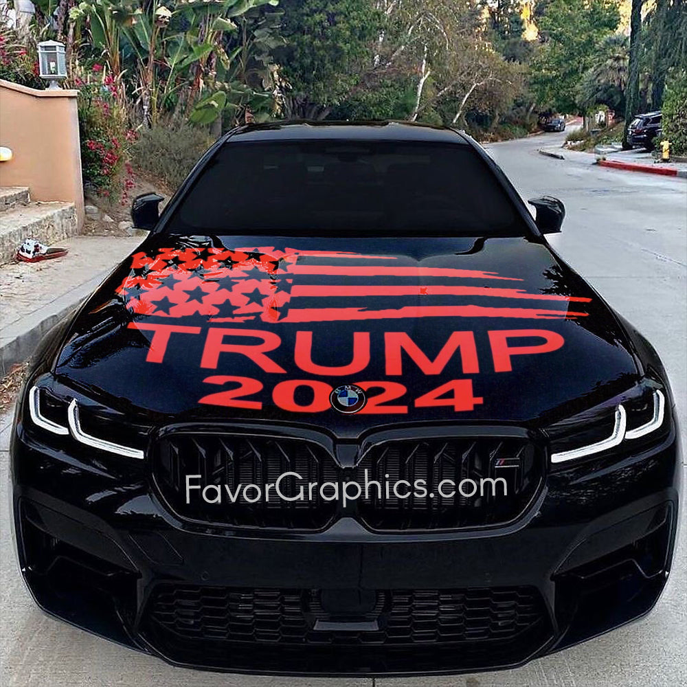 Shooting Make Me Stronger Donald Trump Itasha Car Vinyl Hood Wrap Decal Sticker