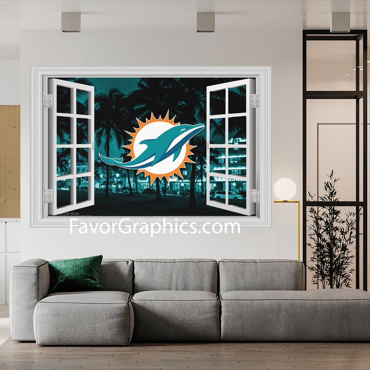 Miami Dolphins Vinyl Wall Art Decal Sticker Poster Print Mural