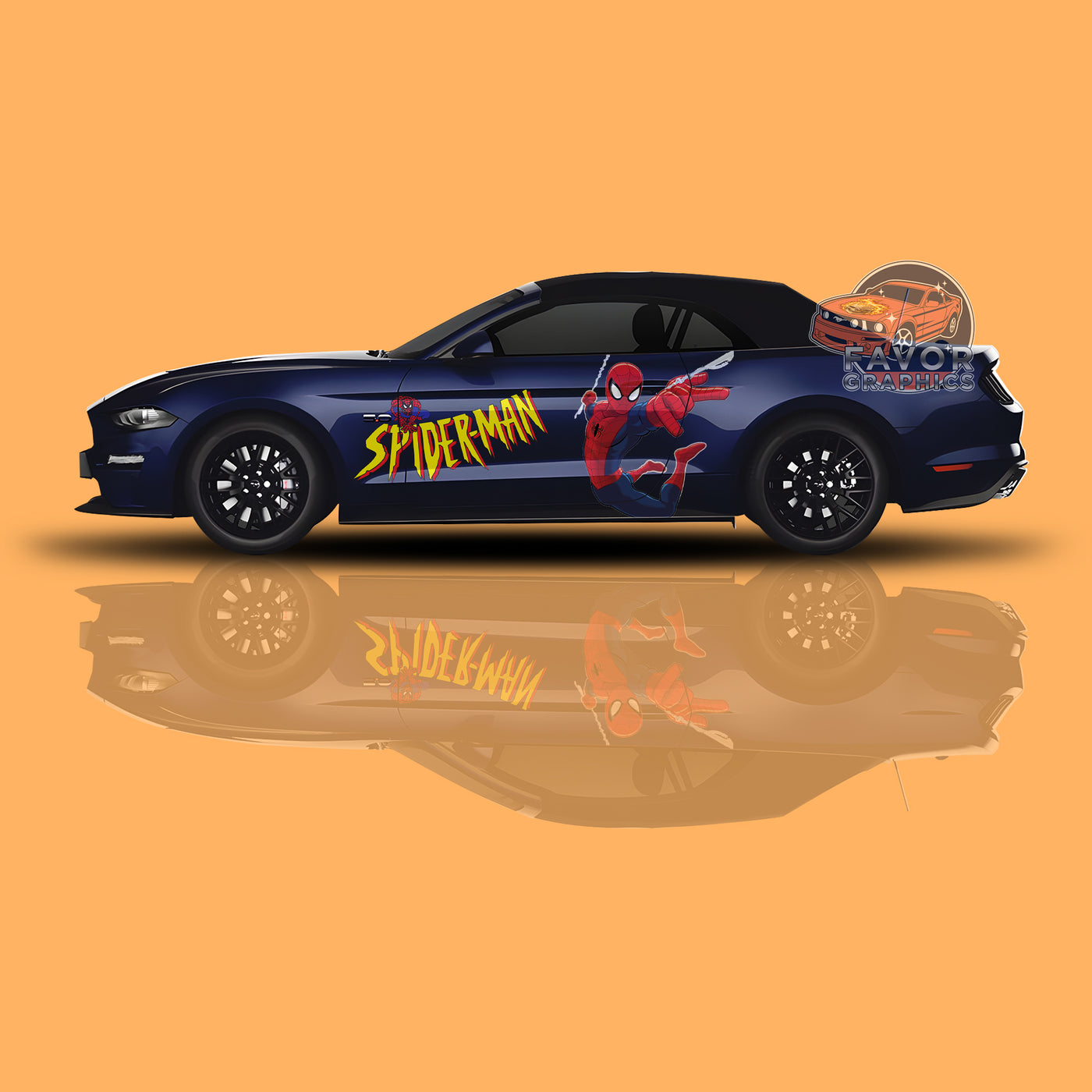 Spider-Man Itasha Car Side Door Decal Vinyl Sticker