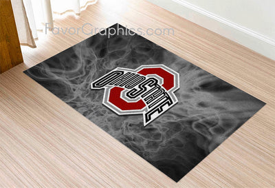 Ohio State Buckeyes Home Bedroom Decor Rug Carpet Mat