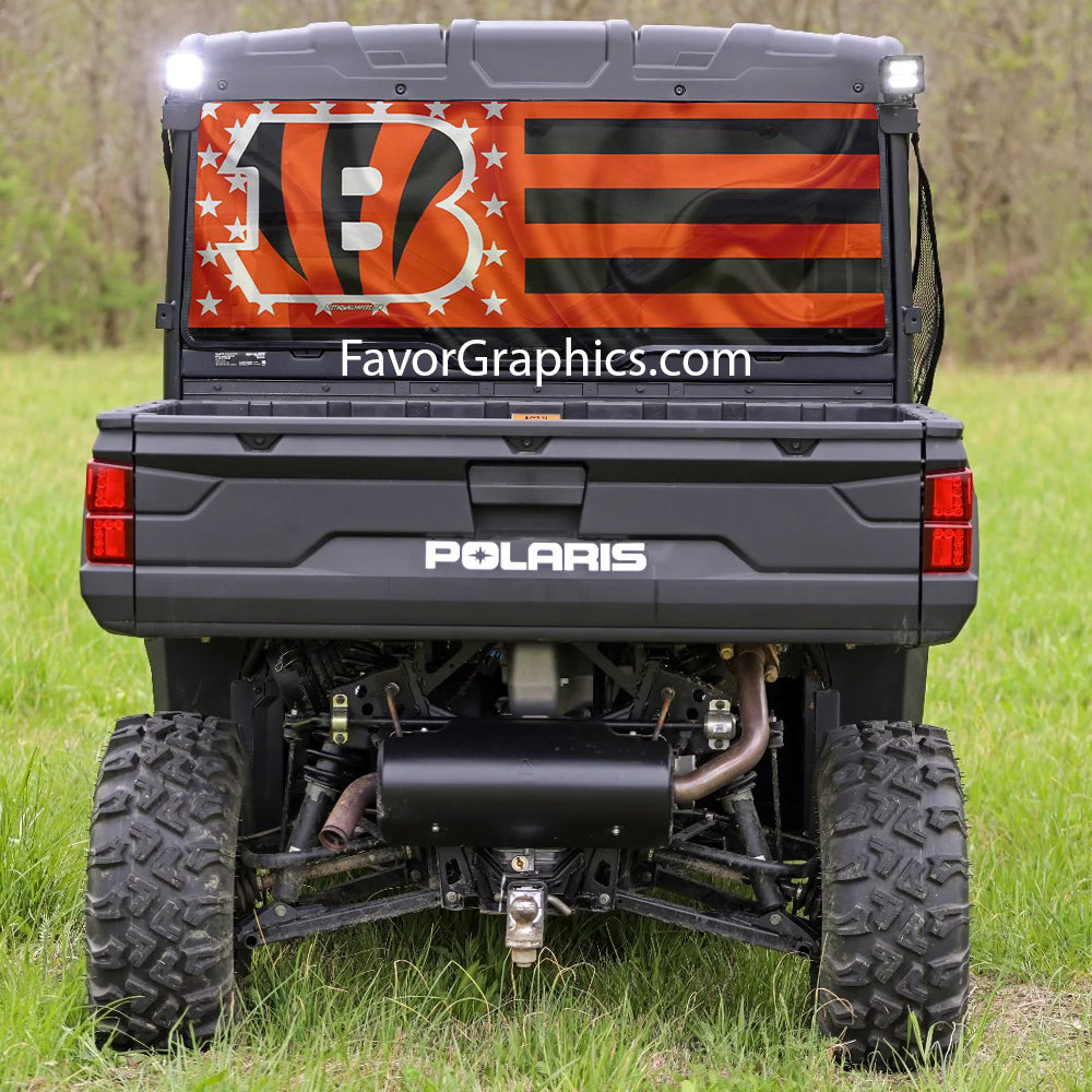 Cincinnati Bengals Rear Window Perforated Graphic Vinyl Decal Car Truck UTV