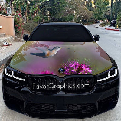 Hummingbird Itasha Car Vinyl Hood Wrap Decal Sticker