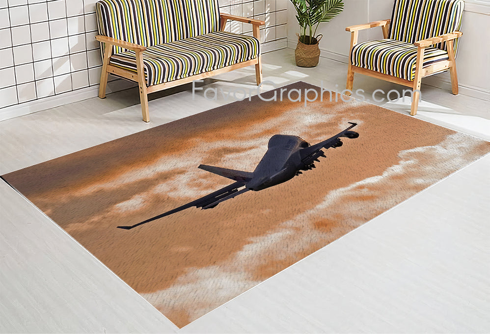 Boeing 747 Home Bedroom Decor Rug Carpet Mat