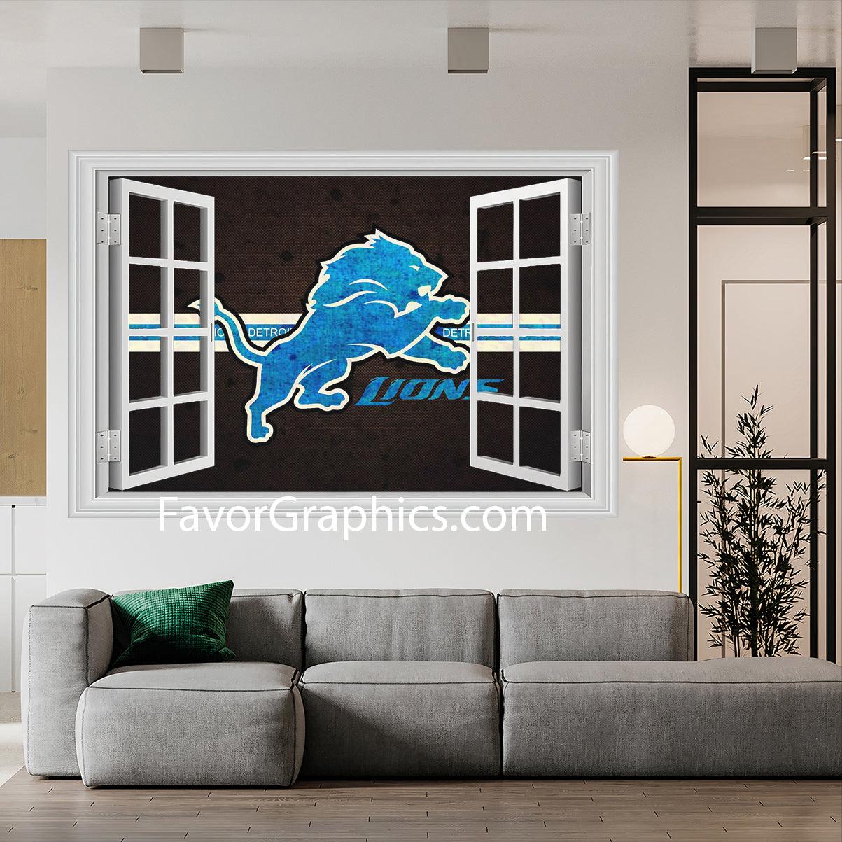 Detroit Lions Vinyl Wall Art Decal Sticker Poster Print Mural