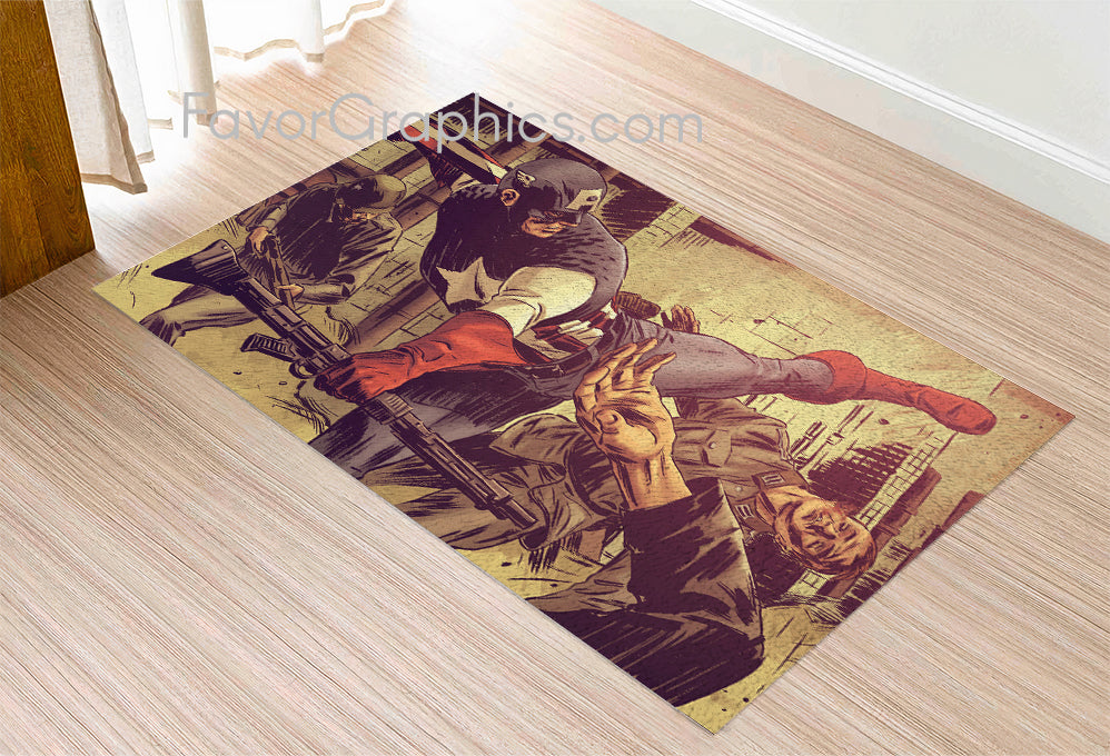 Captain America Home Bedroom Decor Rug Carpet Mat