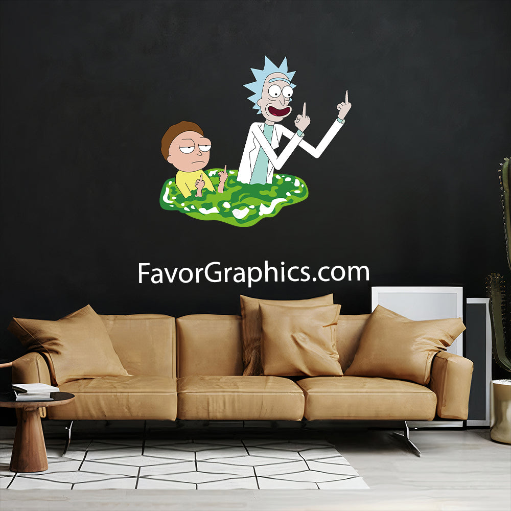 Rick And Morty Home Room Wall Vinyl Decal Sticker Mural Poster