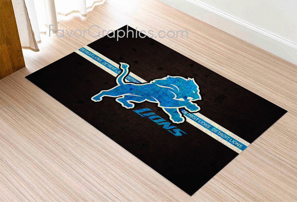 Detroit Lions Home Bedroom Decor Rug Carpet Mat