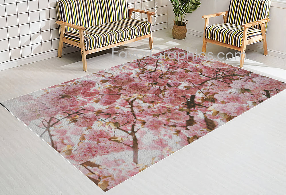 Cherry Blossom Home Bedroom Decor Rug Carpet Mat