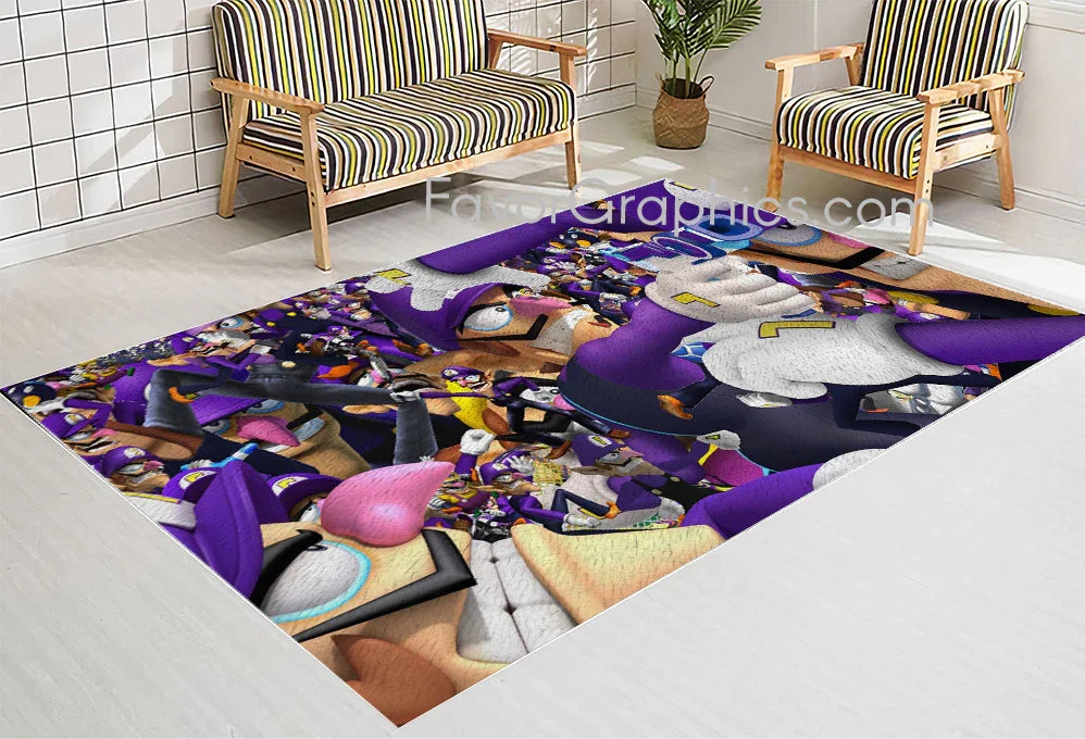 Waluigi Home Bedroom Decor Rug Carpet Mat