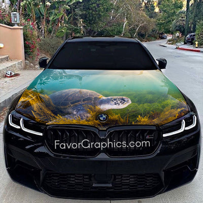 Sea Turtle  Itasha Car Vinyl Hood Wrap Decal Sticker