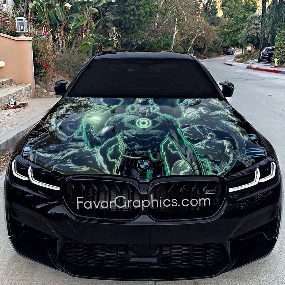 Black Lantern Itasha Car Vinyl Hood Wrap