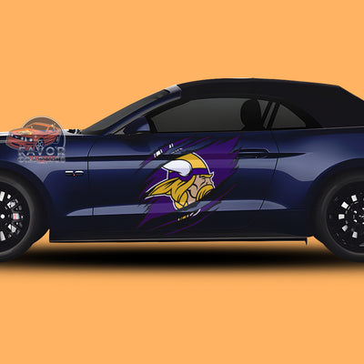 Minnesota Vikings Itasha Car Side Door Decal Vinyl Sticker