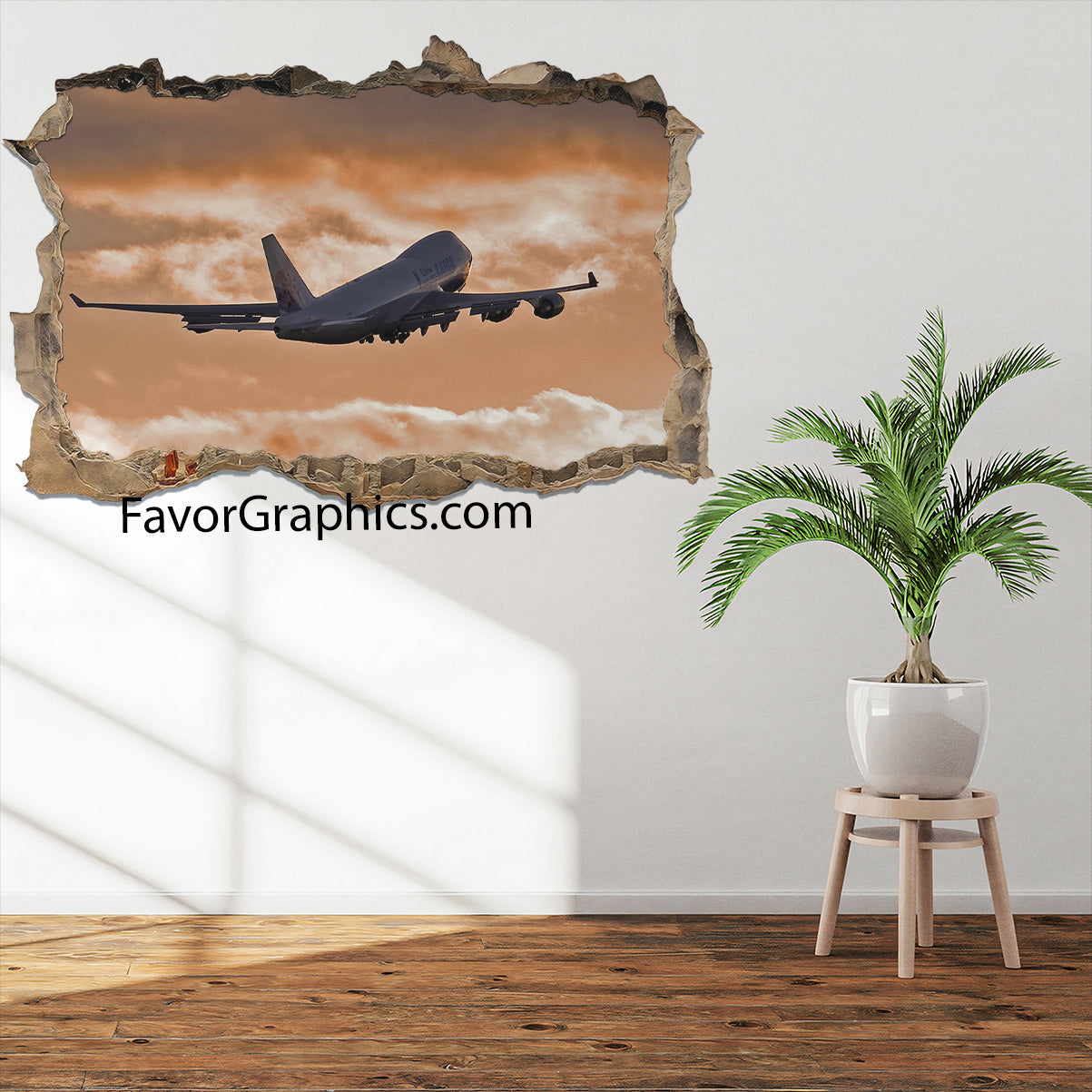 Boeing 747 Airplane Vinyl Wall Art Decal Sticker Poster Print Mural