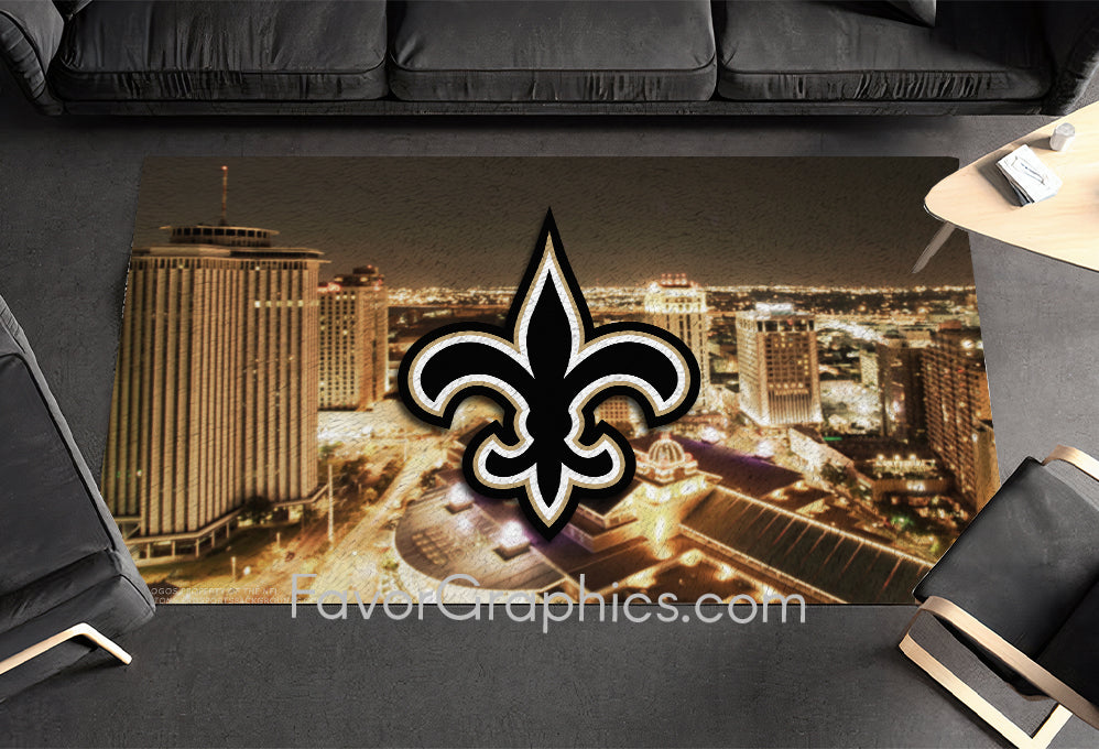 New Orleans Saints Home Bedroom Decor Rug Carpet Mat