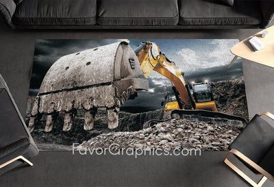 Excavator Home Bedroom Decor Rug Carpet Mat