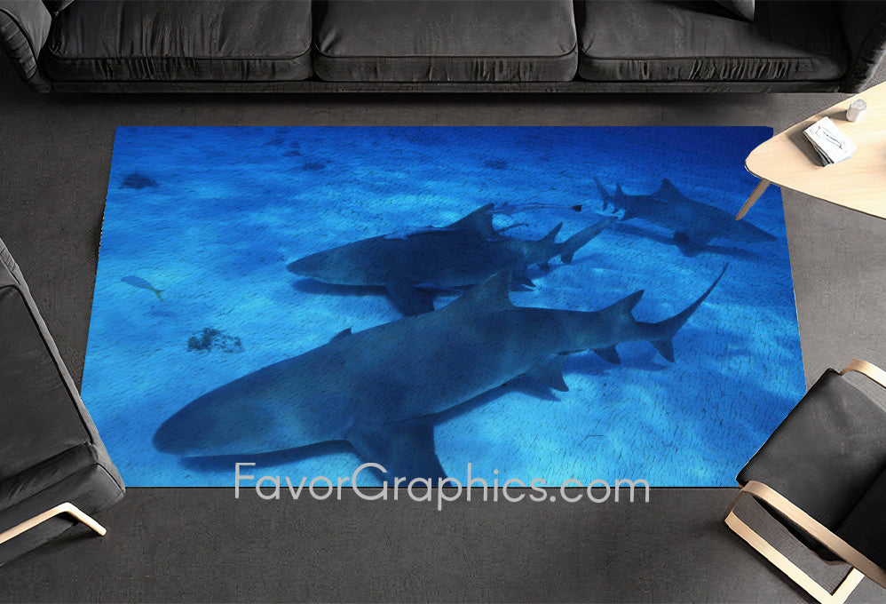 Shark Home Bedroom Decor Rug Carpet Mat