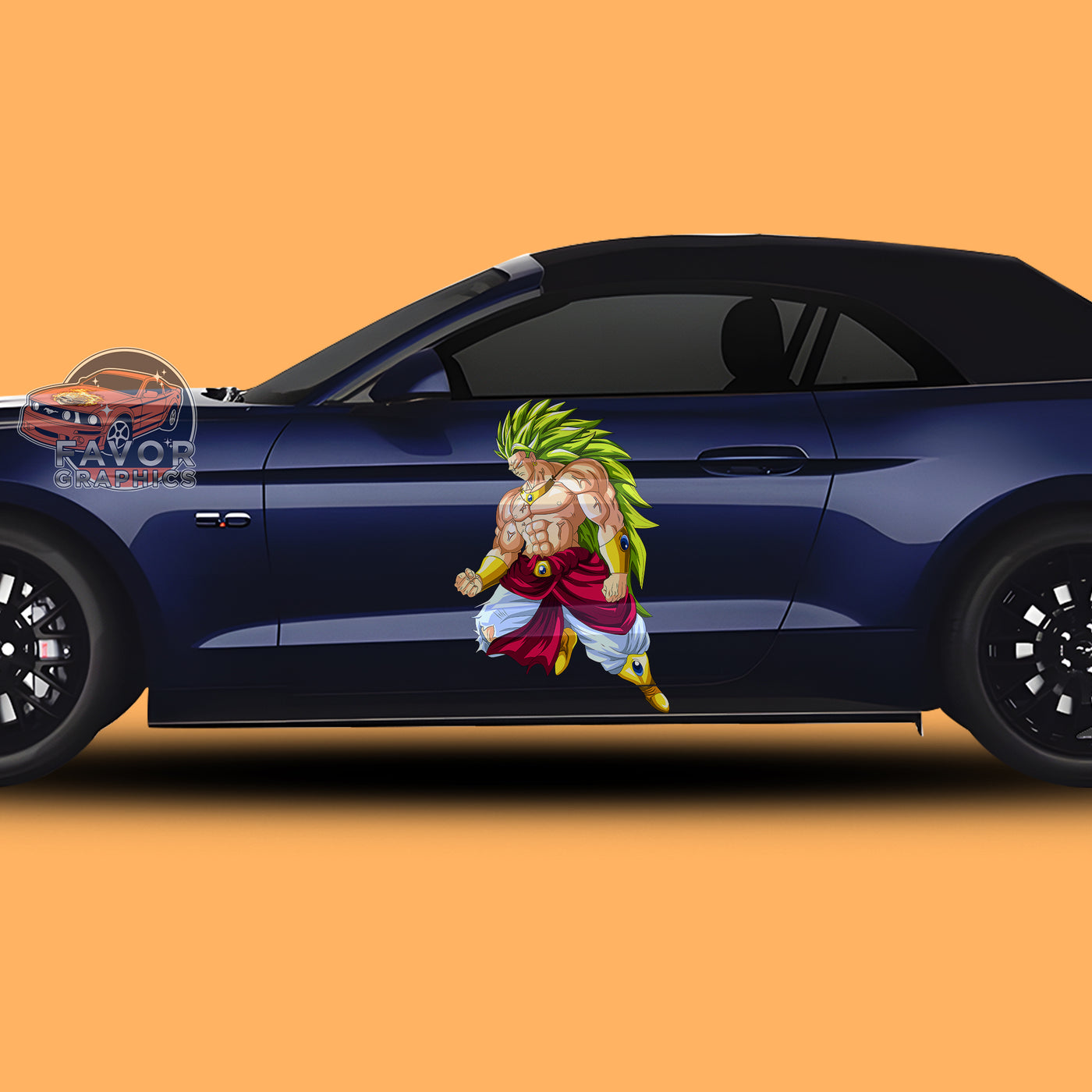 Broly Itasha Car Side Door Decal Vinyl Sticker