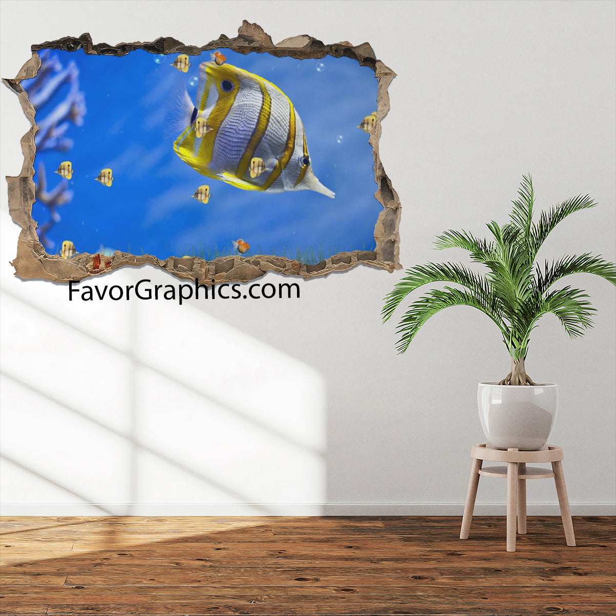 Butterflyfish Vinyl Wall Art Decal Sticker Poster Print Mural