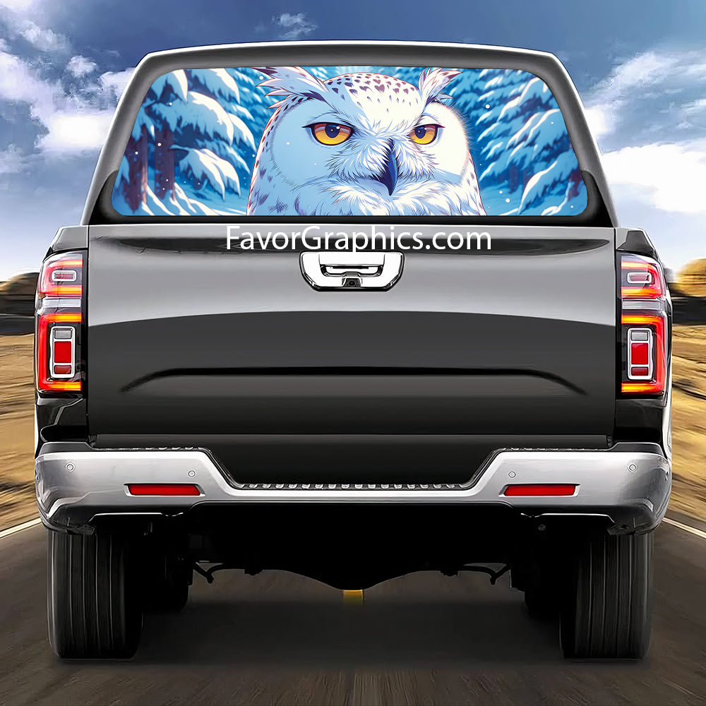 Owl Rear Window Perforated Graphic Vinyl Decal Car Truck UTV