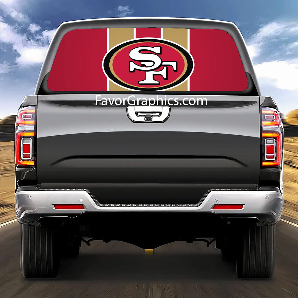 San Francisco 49ers Rear Window Perforated Graphic Vinyl Decal Car Truck UTV