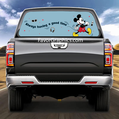 Mickey Mouse Rear Window Perforated Graphic Vinyl Decal Car Truck UTV