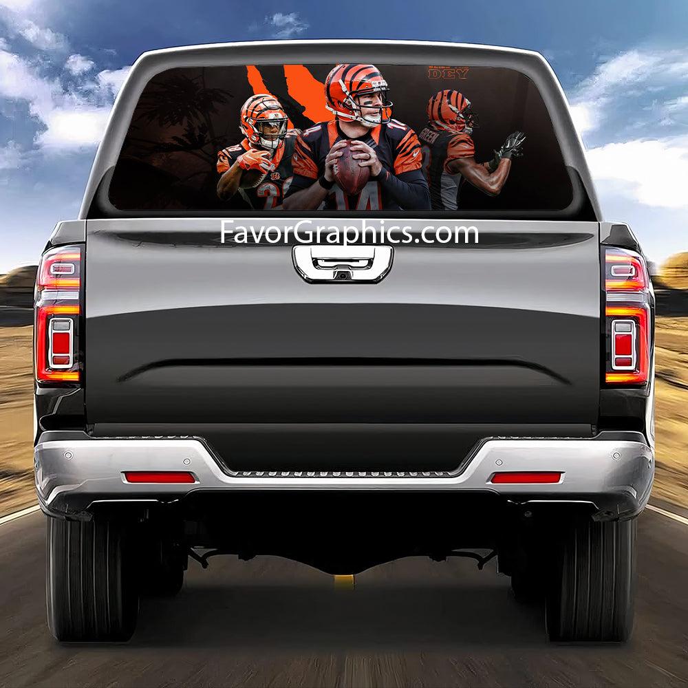 Cincinnati Bengals Rear Window Perforated Graphic Vinyl Decal Car Truck UTV