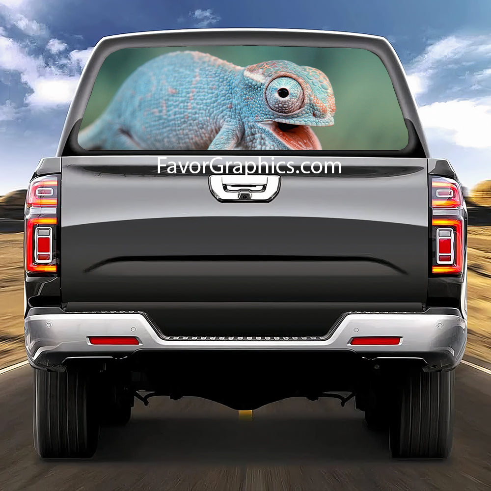 Chameleons Rear Window Perforated Graphic Vinyl Decal Car Truck UTV