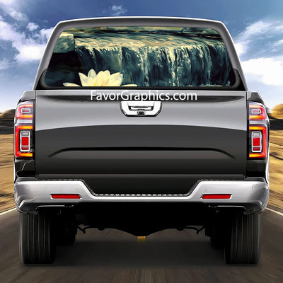 Waterfall Rear Window Perforated Graphic Vinyl Decal Car Truck UTV