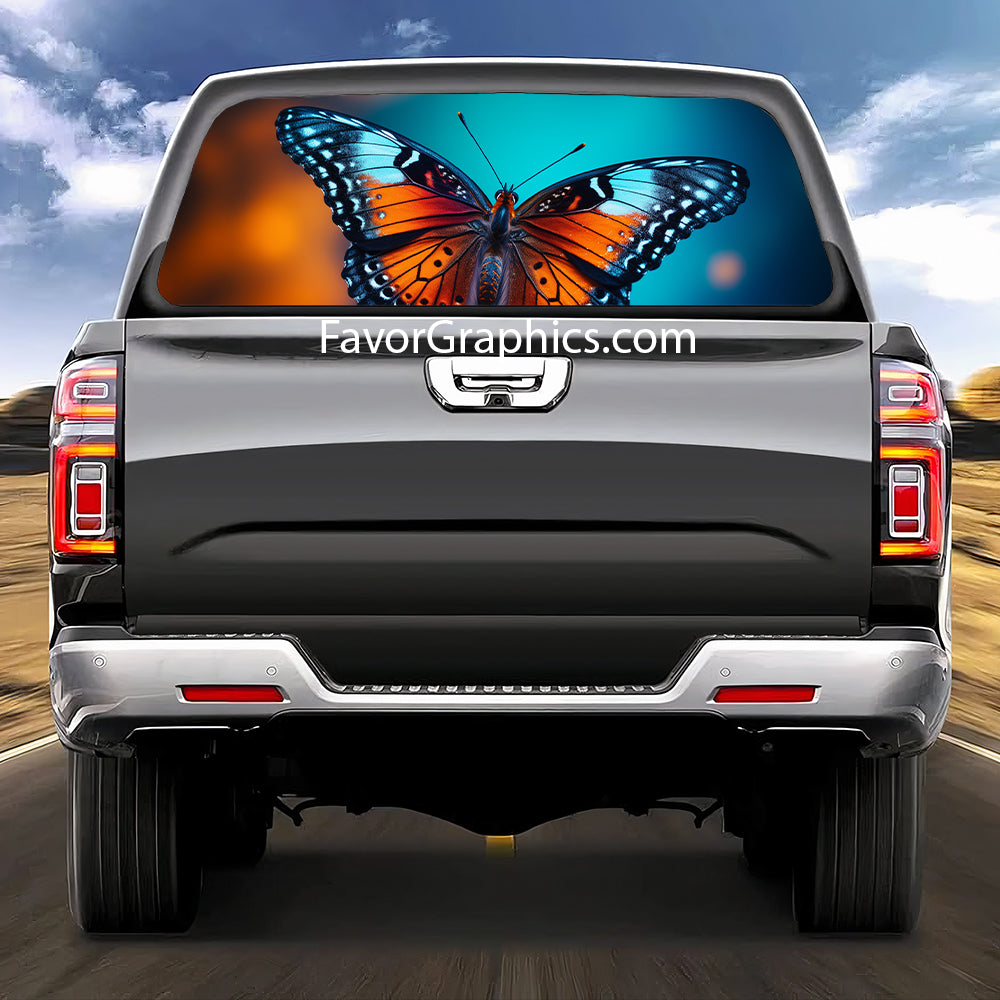 Butterfly Rear Window Perforated Graphic Vinyl Decal Car Truck UTV