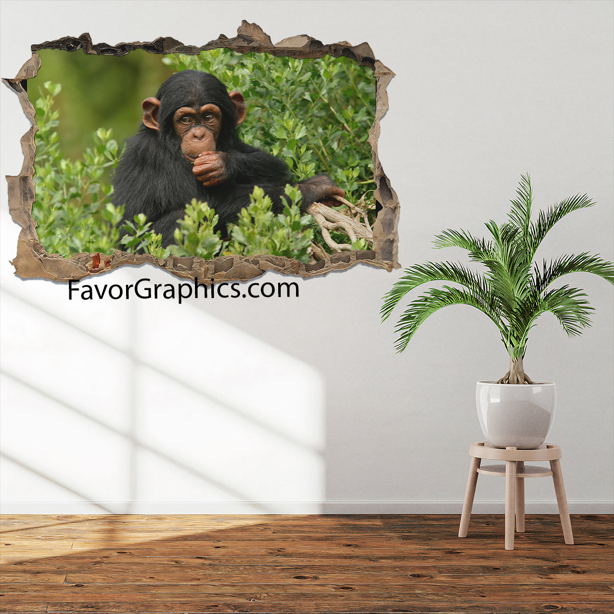 Chimpanzee Vinyl Wall Art Decal Sticker Poster Print Mural