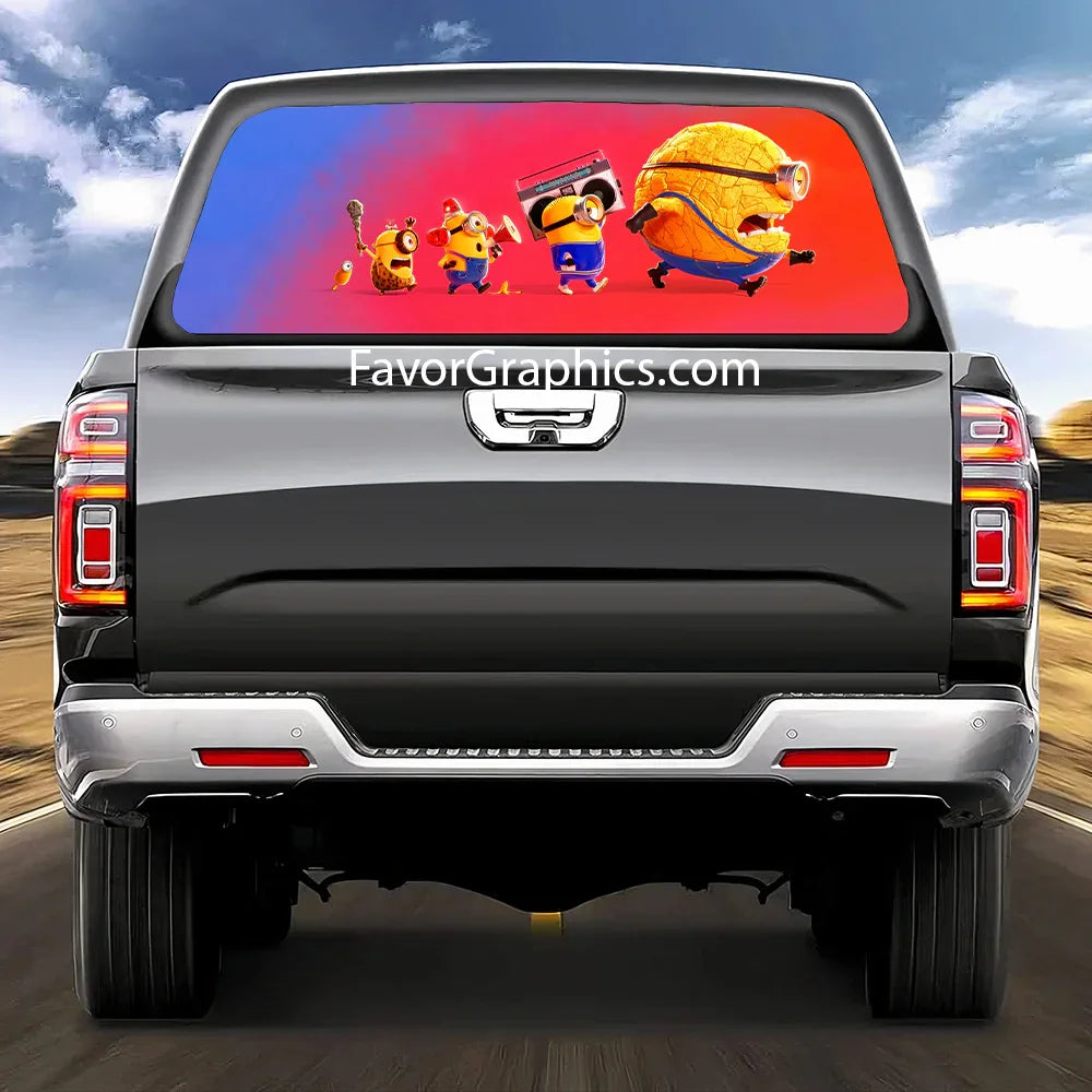Minion Rear Window Perforated Graphic Vinyl Decal Car Truck UTV