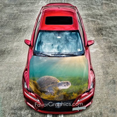 Sea Turtle  Itasha Car Vinyl Hood Wrap Decal Sticker