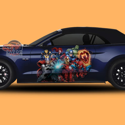 Avengers Superheroes Itasha Car Side Door Decal - Vinyl Sticker