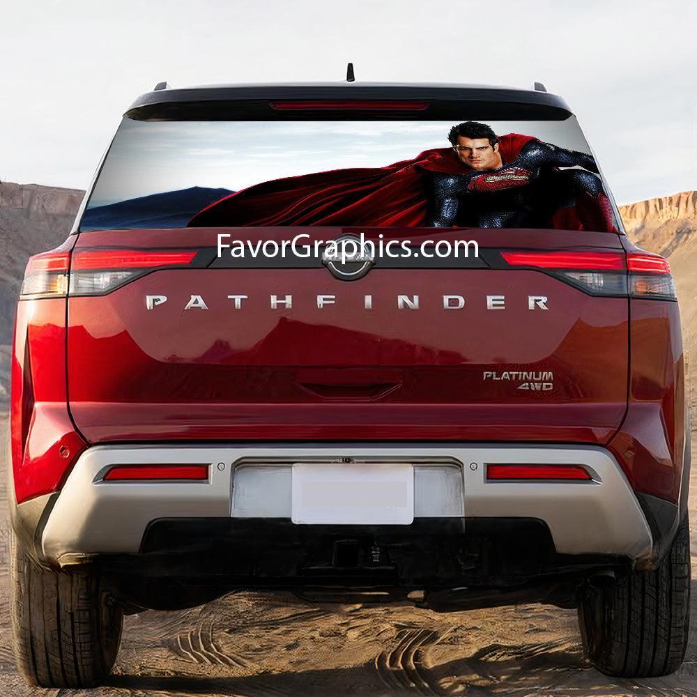 Superman Rear View Superman Rear Window Perforated Graphic Vinyl Decal Car Truck UTV ...