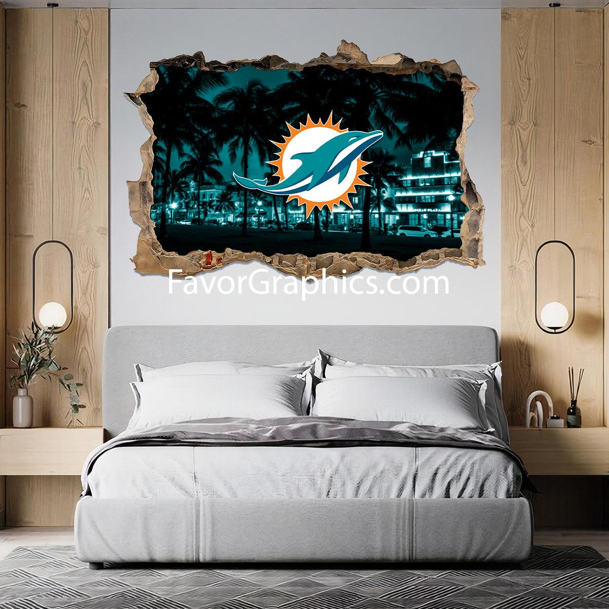 Miami Dolphins Vinyl Wall Art Decal Sticker Poster Print Mural