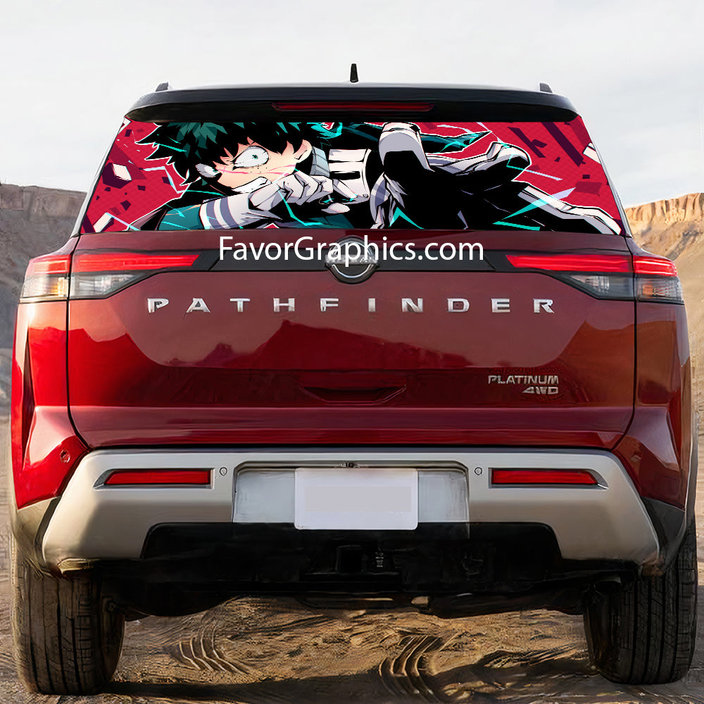 Izuku Midoriya Rear Window Perforated Graphic Vinyl Decal Car Truck UTV