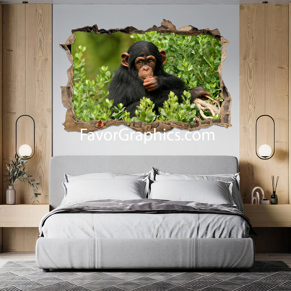 Chimpanzee Vinyl Wall Art Decal Sticker Poster Print Mural