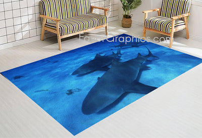 Shark Home Bedroom Decor Rug Carpet Mat