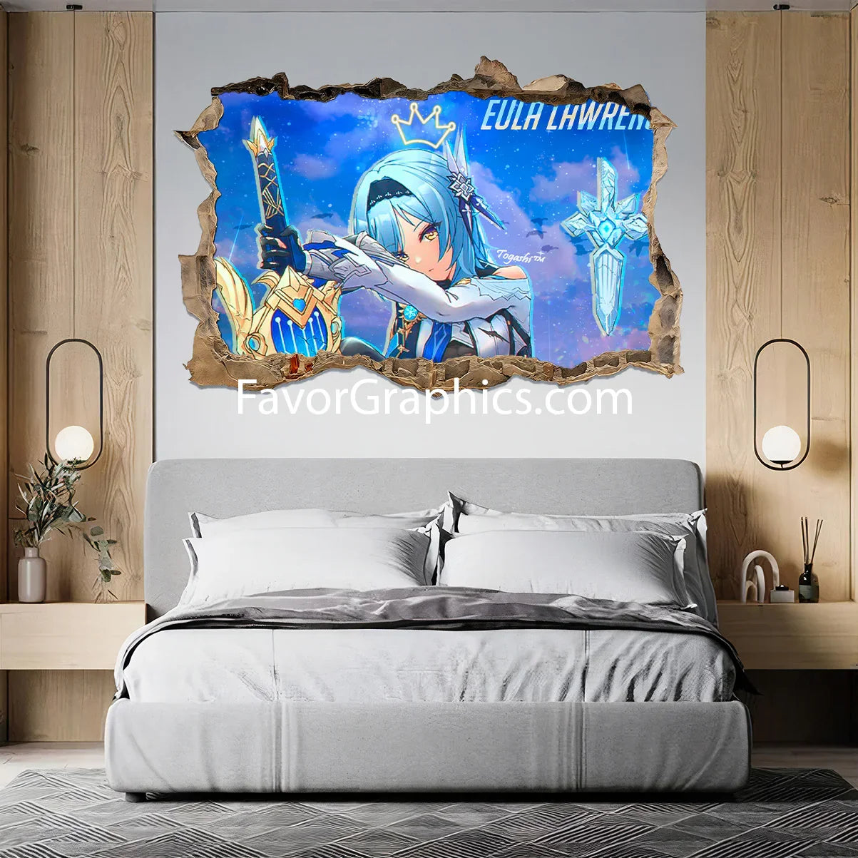 Eula (Genshin impact) Vinyl Wall Art Decal Sticker Poster Print Mural