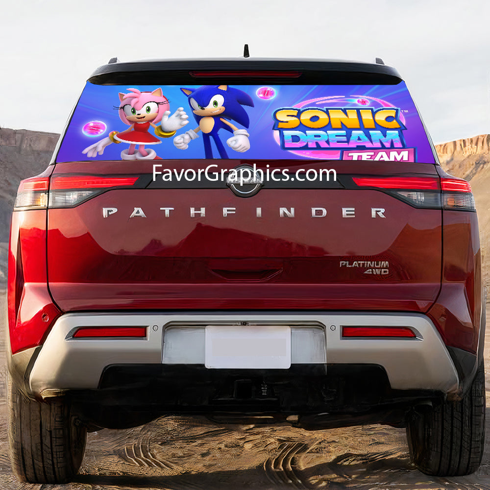 Sonic The Hedgehog  Rear Window Perforated Graphic Vinyl Decal Car