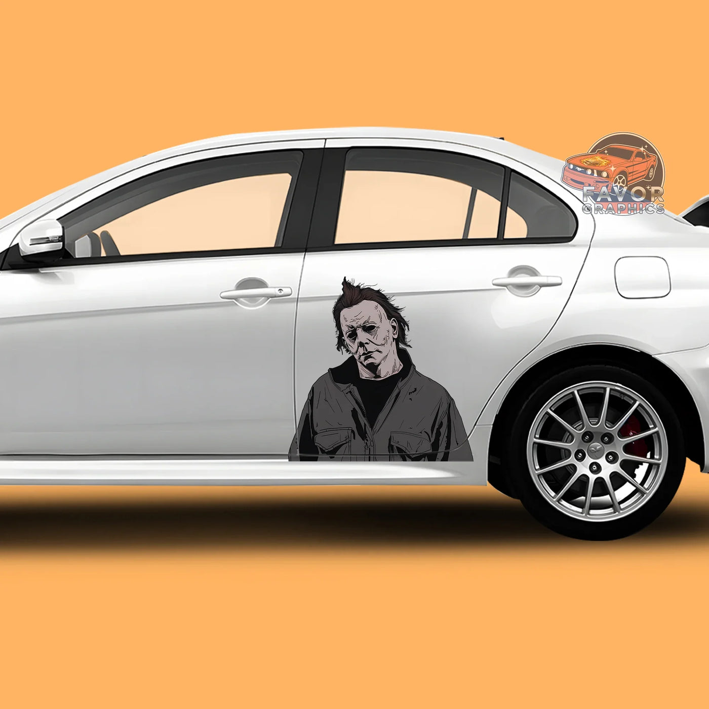 Michael Myers Itasha Car Side Door Decal Vinyl Sticker