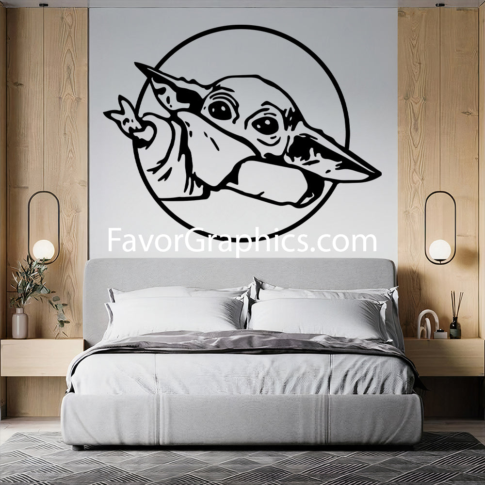 Baby Yoda Home Room Wall Vinyl Decal Sticker Mural Poster