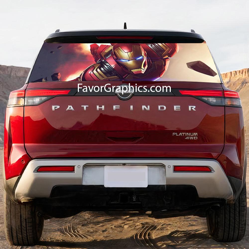 Iron Man Rear Window Perforated Graphic Vinyl Decal Car