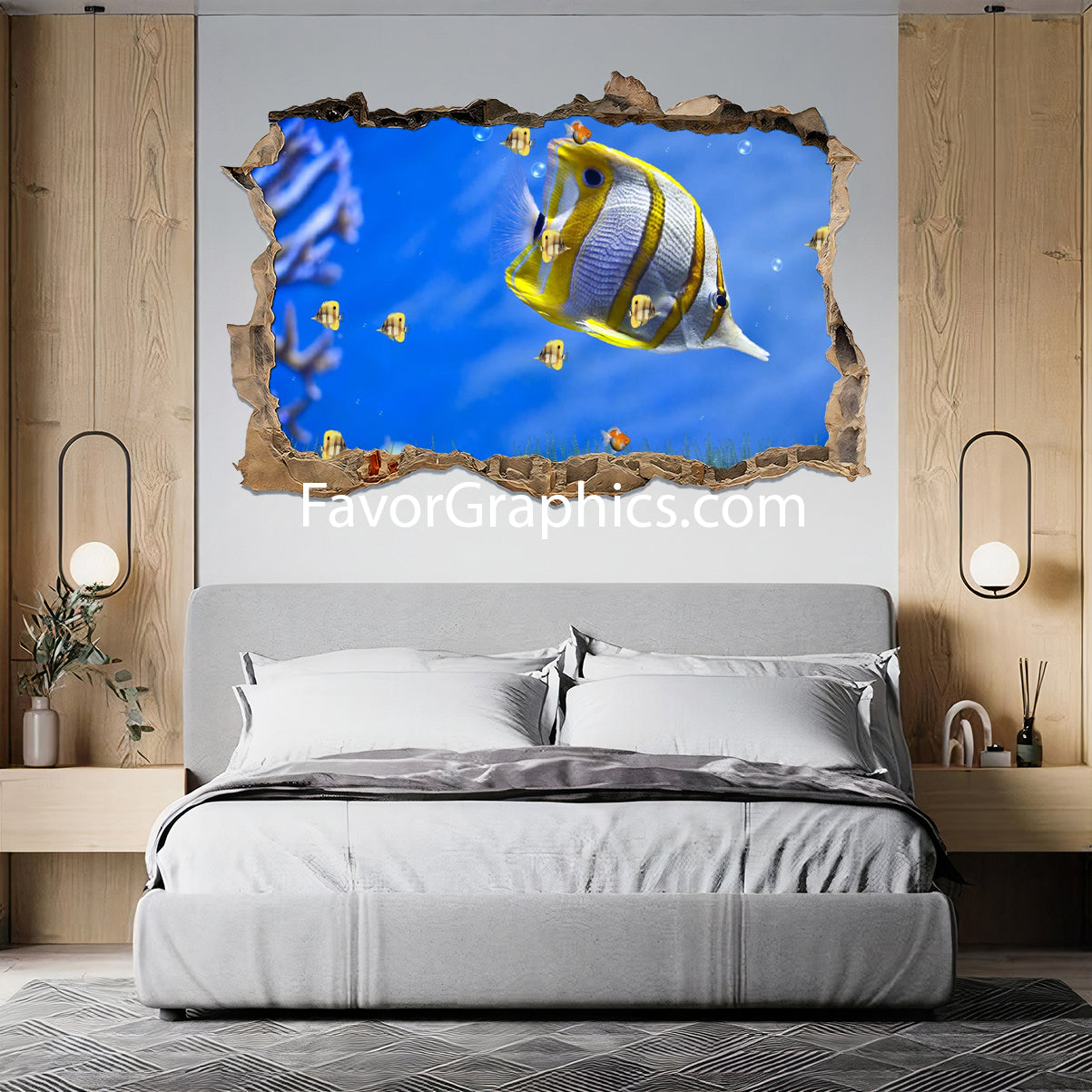 Butterflyfish Vinyl Wall Art Decal Sticker Poster Print Mural