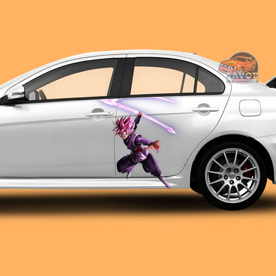 Black Goku Itasha Car Side Door Decal Vinyl Sticker